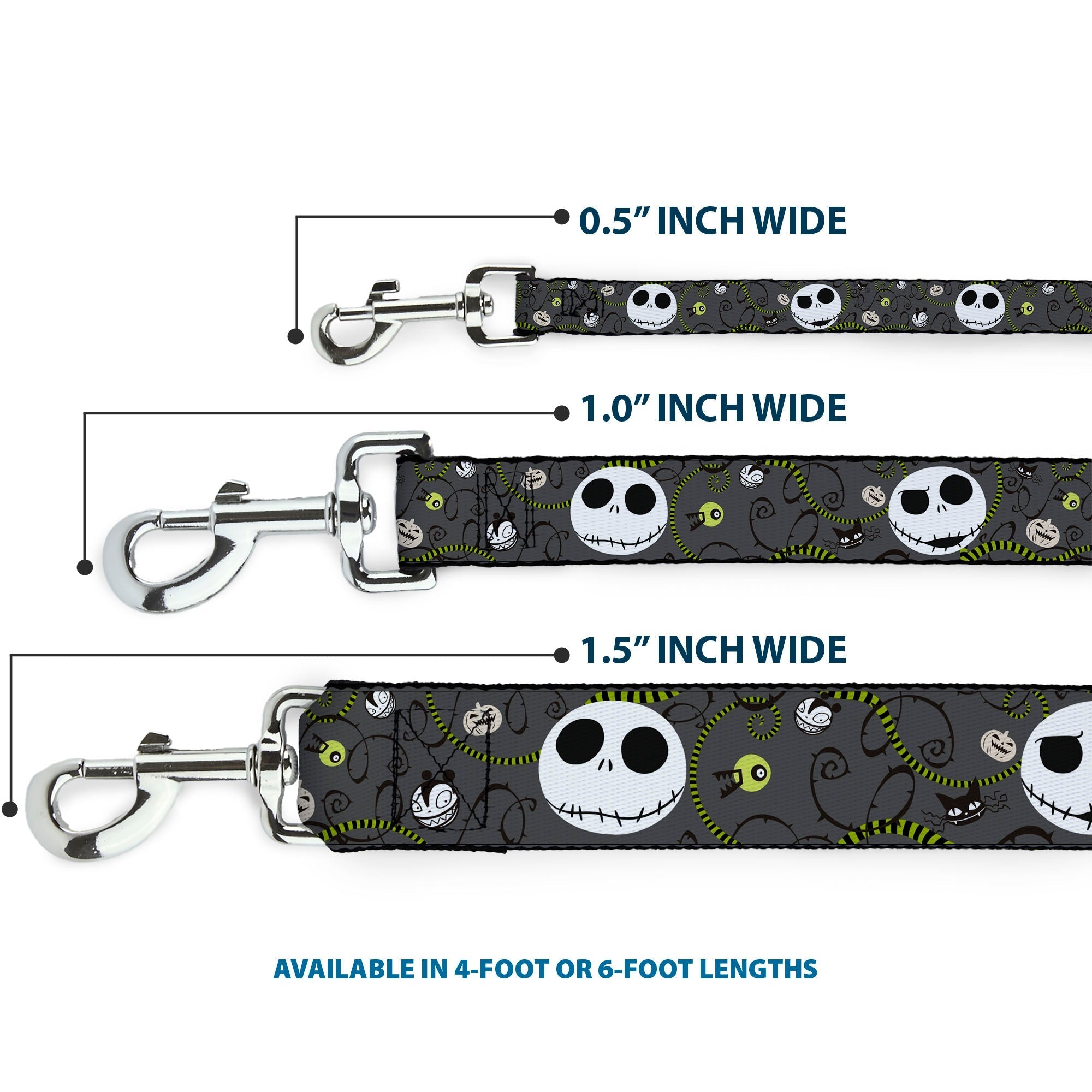 Dog Leash - NBC Jack Poses/Bats Red Stripe 