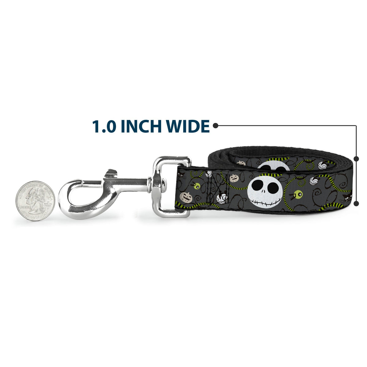 Dog Leash - NBC Jack Poses/Bats Red Stripe 