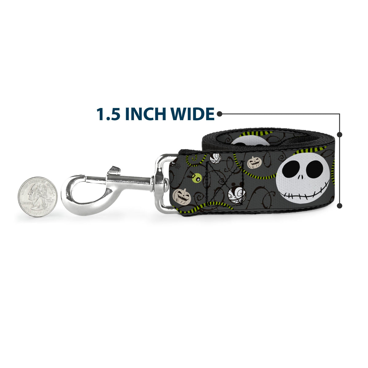 Dog Leash - NBC Jack Poses/Bats Red Stripe 
