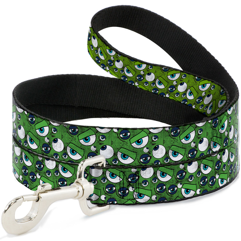 Dog Leash - Monsters Inc. Eye Collage Weathered Greens/Blues 