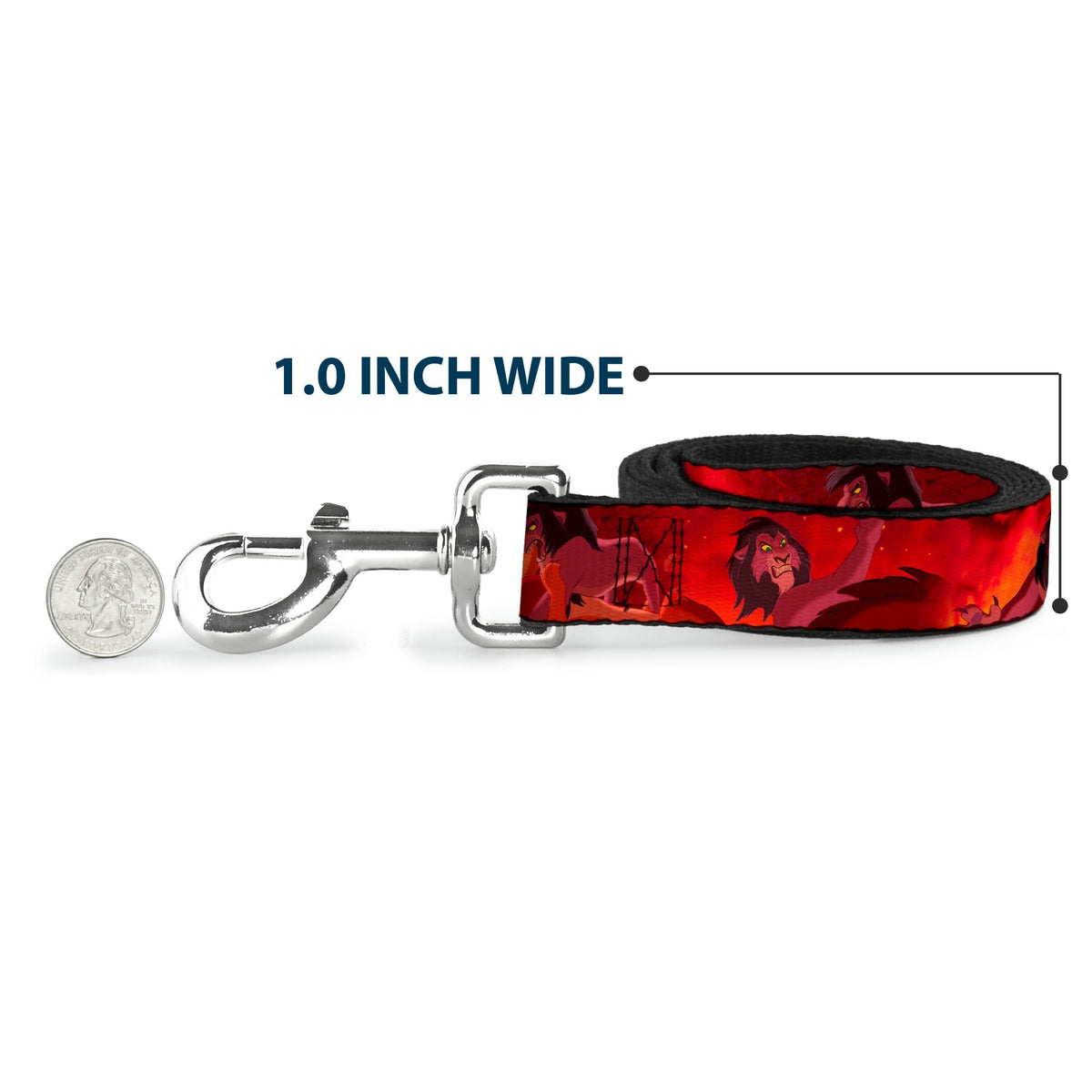 Dog Leash - Simba Scar Battle Scene Fiery Red 
