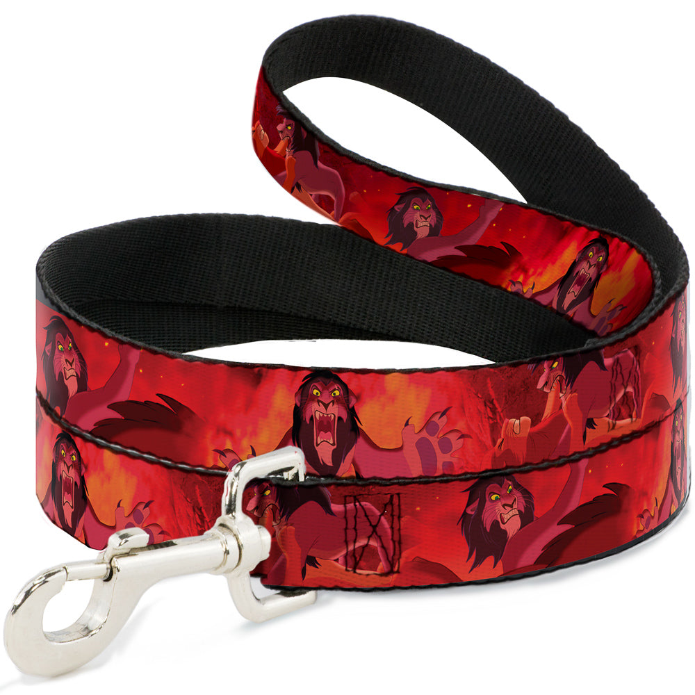 Dog Leash - Simba Scar Battle Scene Fiery Red 