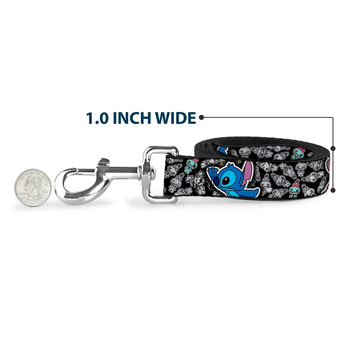 Dog Leash - Stitch Poses/Mini Scrump Scattered 
