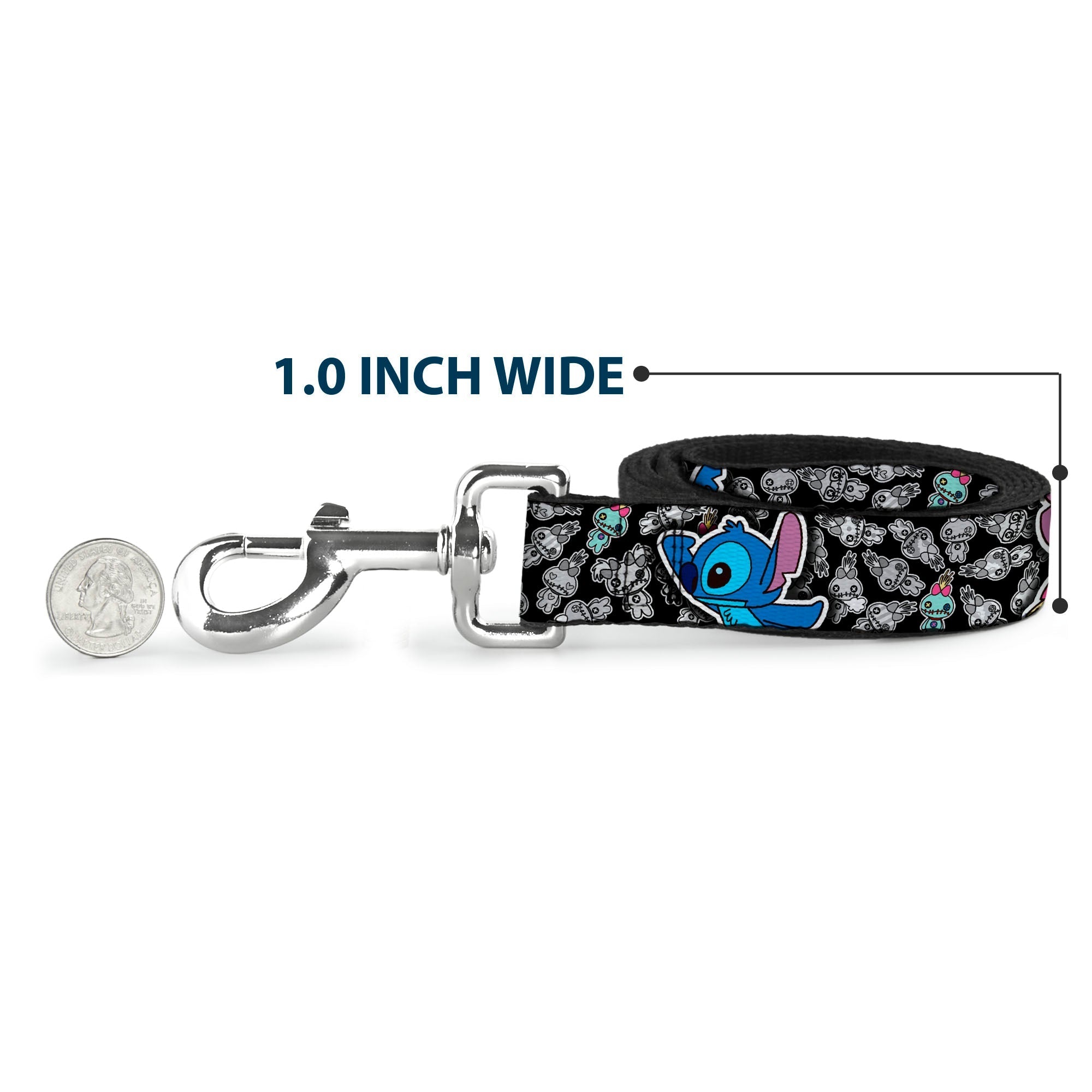 Dog Leash - Stitch Poses/Mini Scrump Scattered 