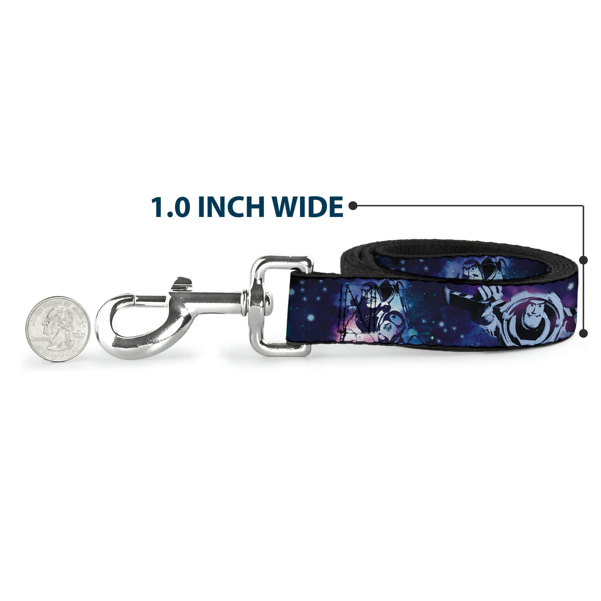 Dog Leash - Buzz Lightyear Poses Galaxy Blues 