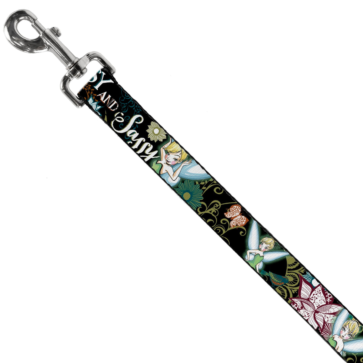 Dog Leash - Tinker Bell Floral Collage CLASSY AND SASSY 