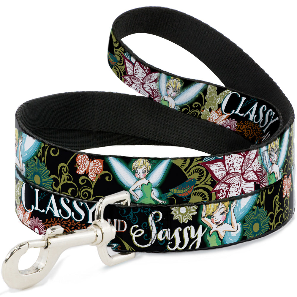 Dog Leash - Tinker Bell Floral Collage CLASSY AND SASSY 