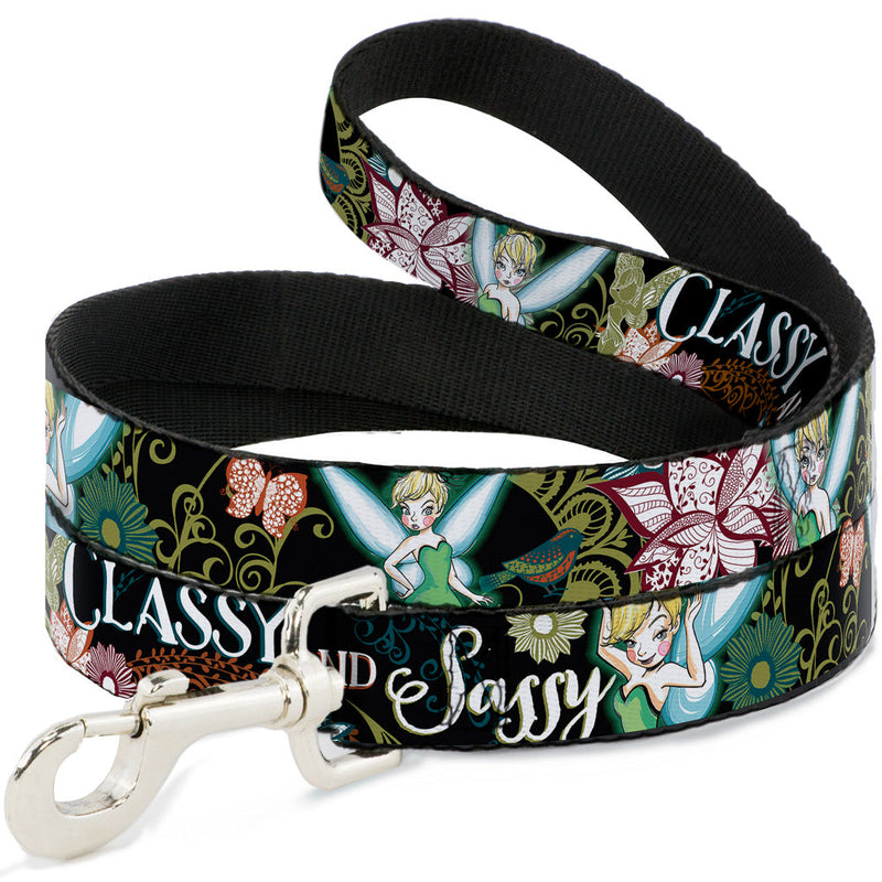 Dog Leash - Tinker Bell Floral Collage CLASSY AND SASSY 