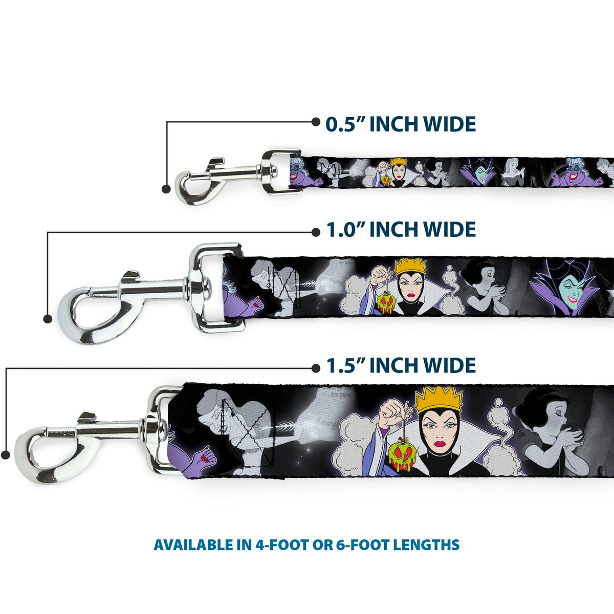 Dog Leash - Villains Hexing Princess Scenes Color/Black/White 