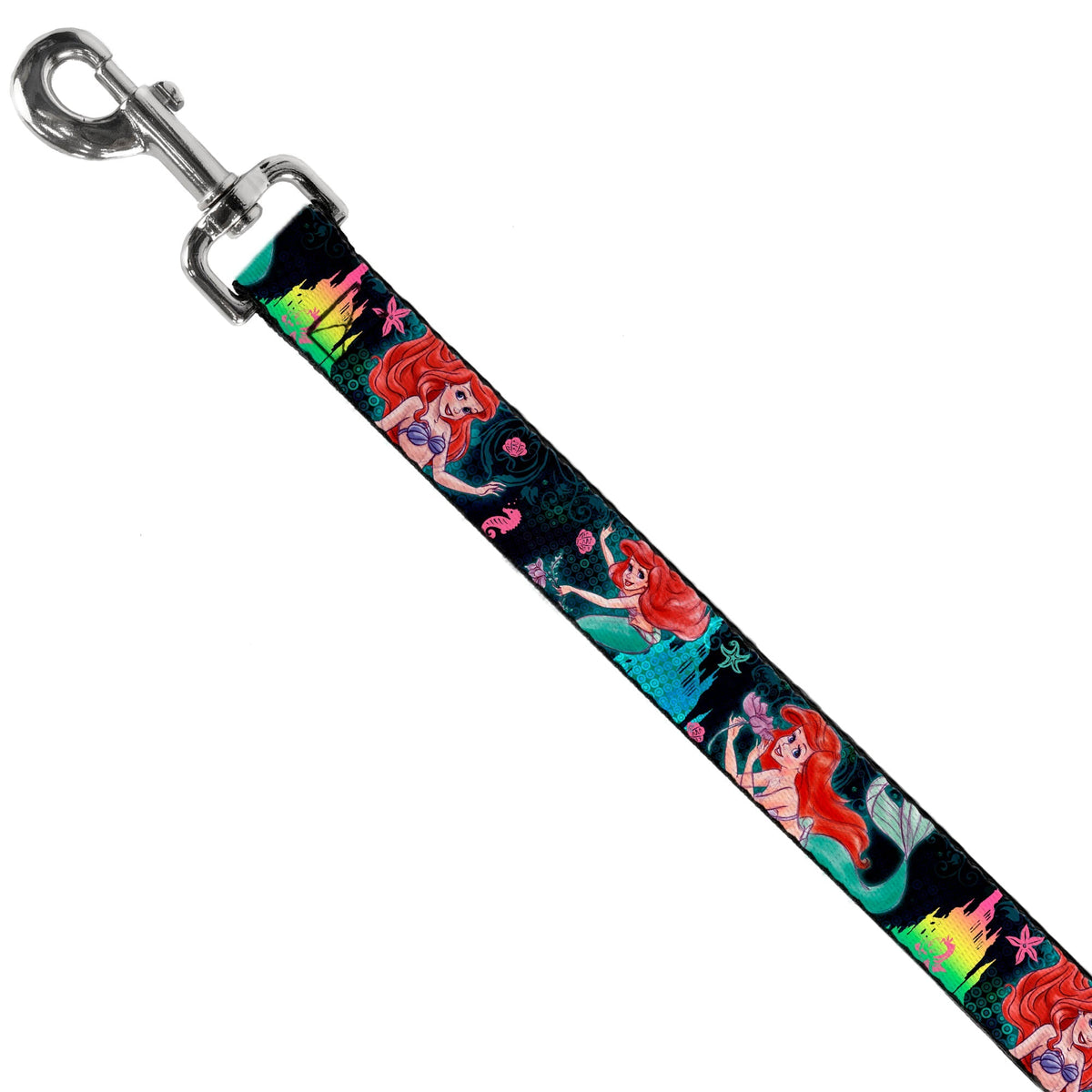 Dog Leash - Ariel Underwater Poses/Palace Silhouette 