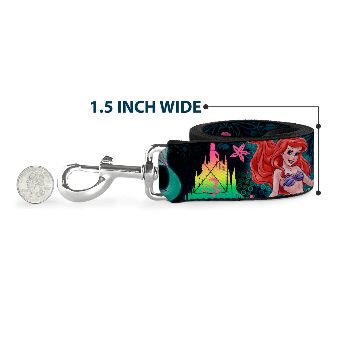 Dog Leash - Ariel Underwater Poses/Palace Silhouette 