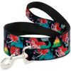 Buckle-Down Disney The Little Mermaid Ariel Underwater Poses & Palace Silhouette Dog Leash