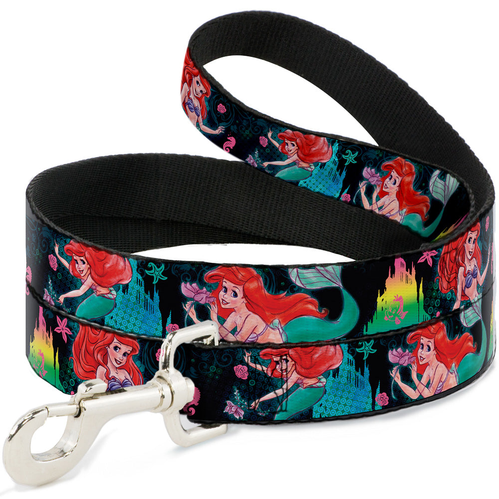 Dog Leash - Ariel Underwater Poses/Palace Silhouette 