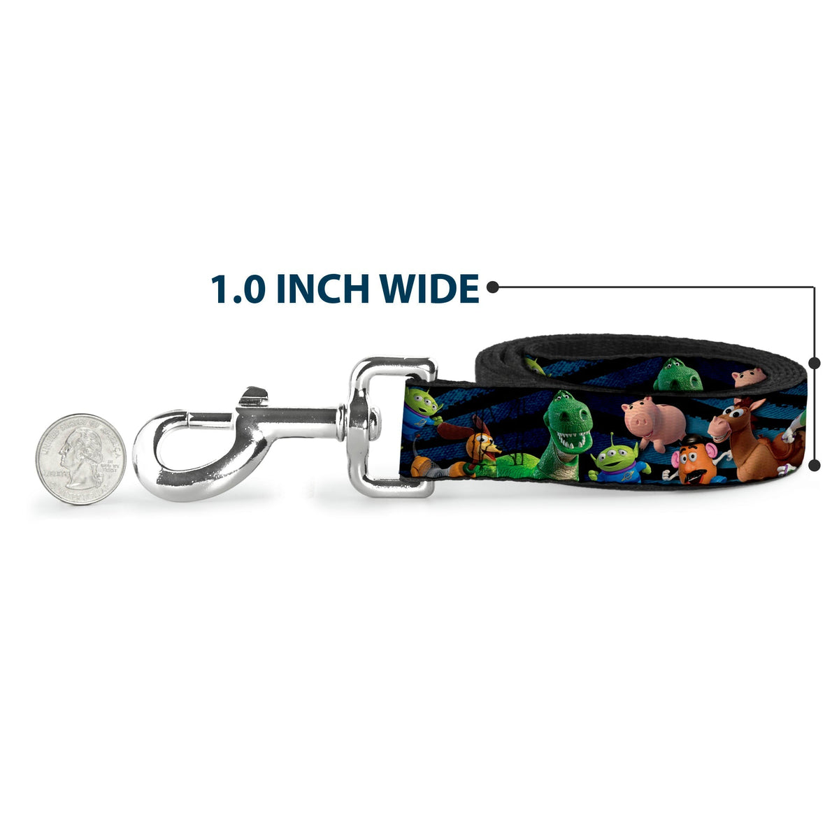 Dog Leash - Toy Story Characters Running Denim Rays 
