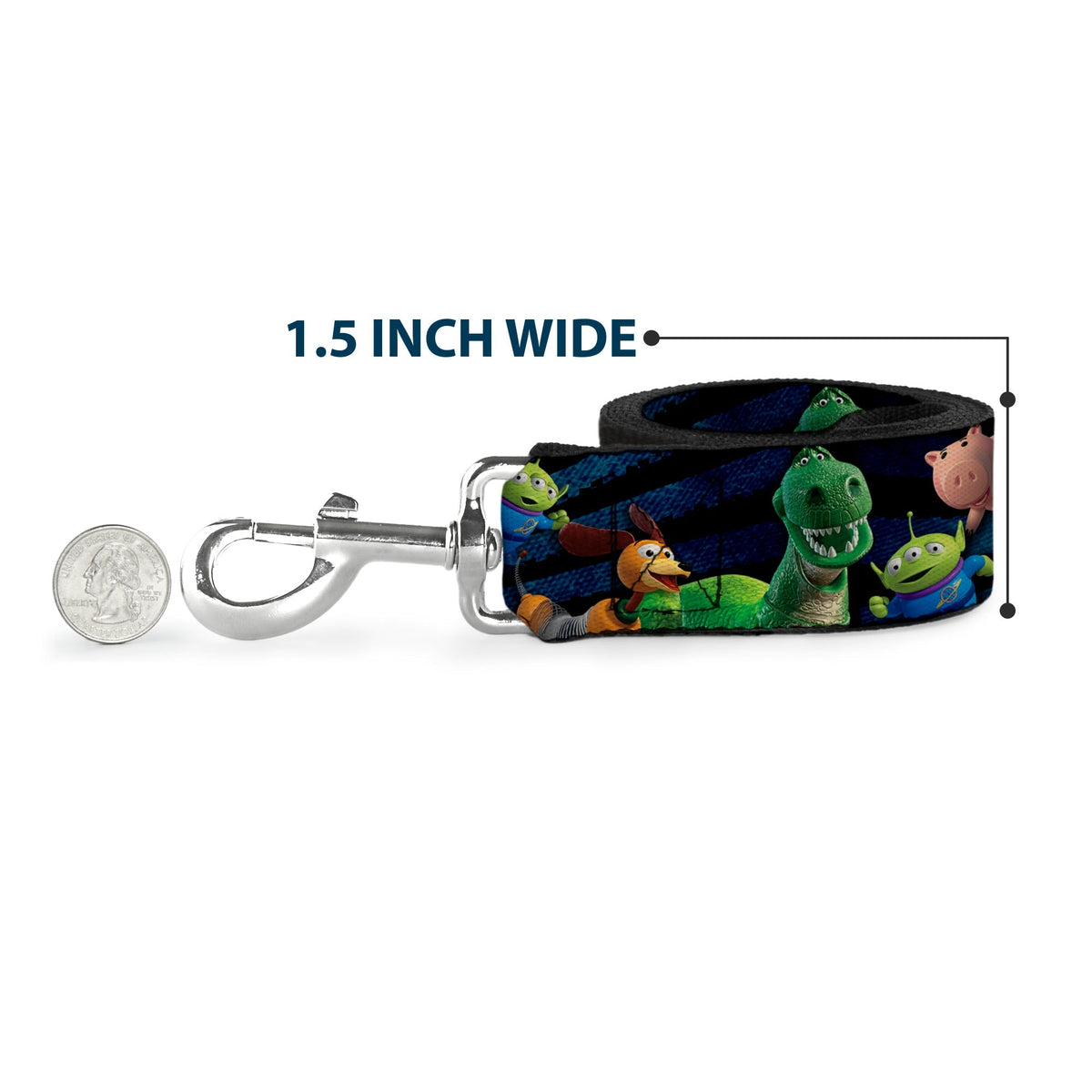 Dog Leash - Toy Story Characters Running Denim Rays 