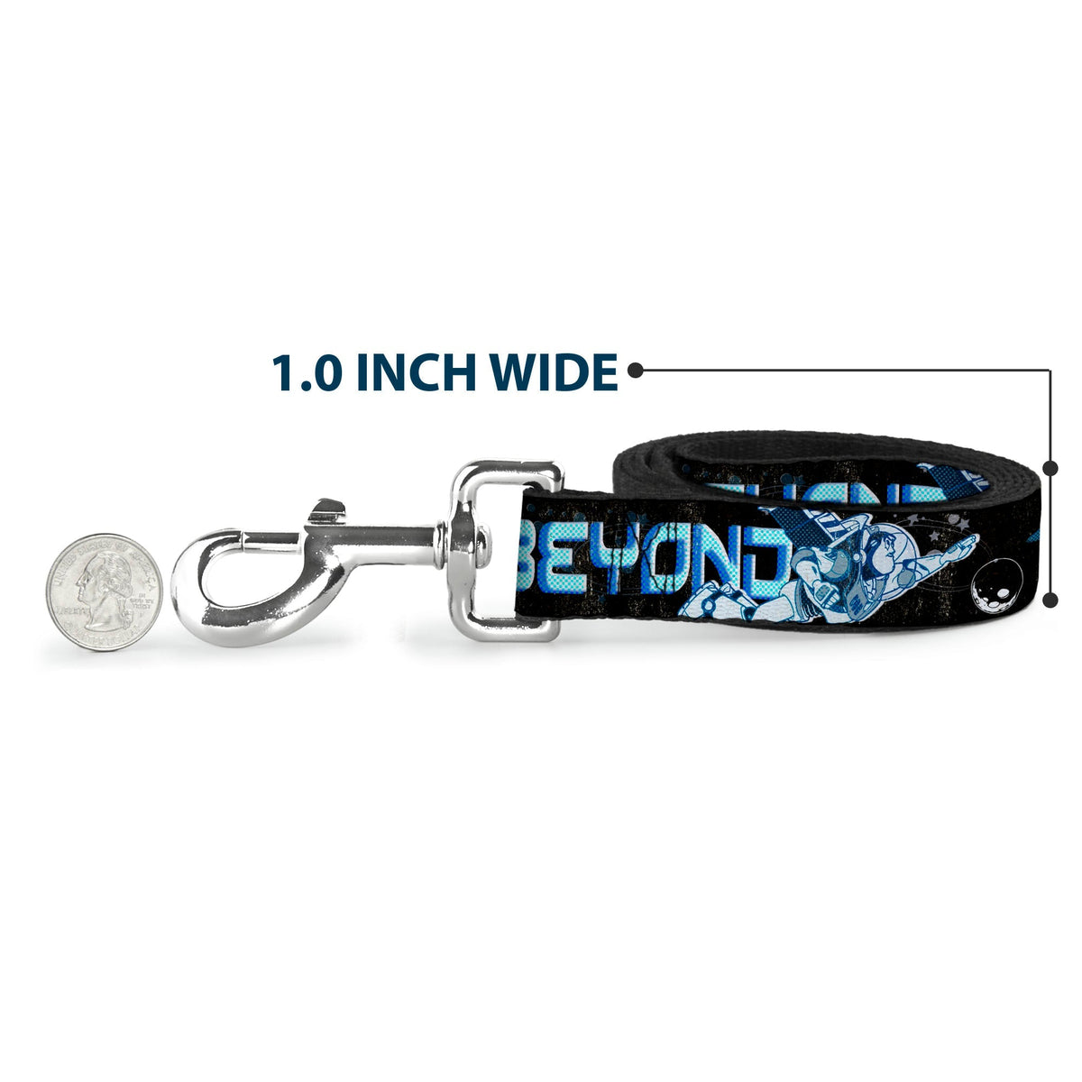 Dog Leash - Buzz Poses/Stars TO INFINITY AND BEYOND Black/Blues 