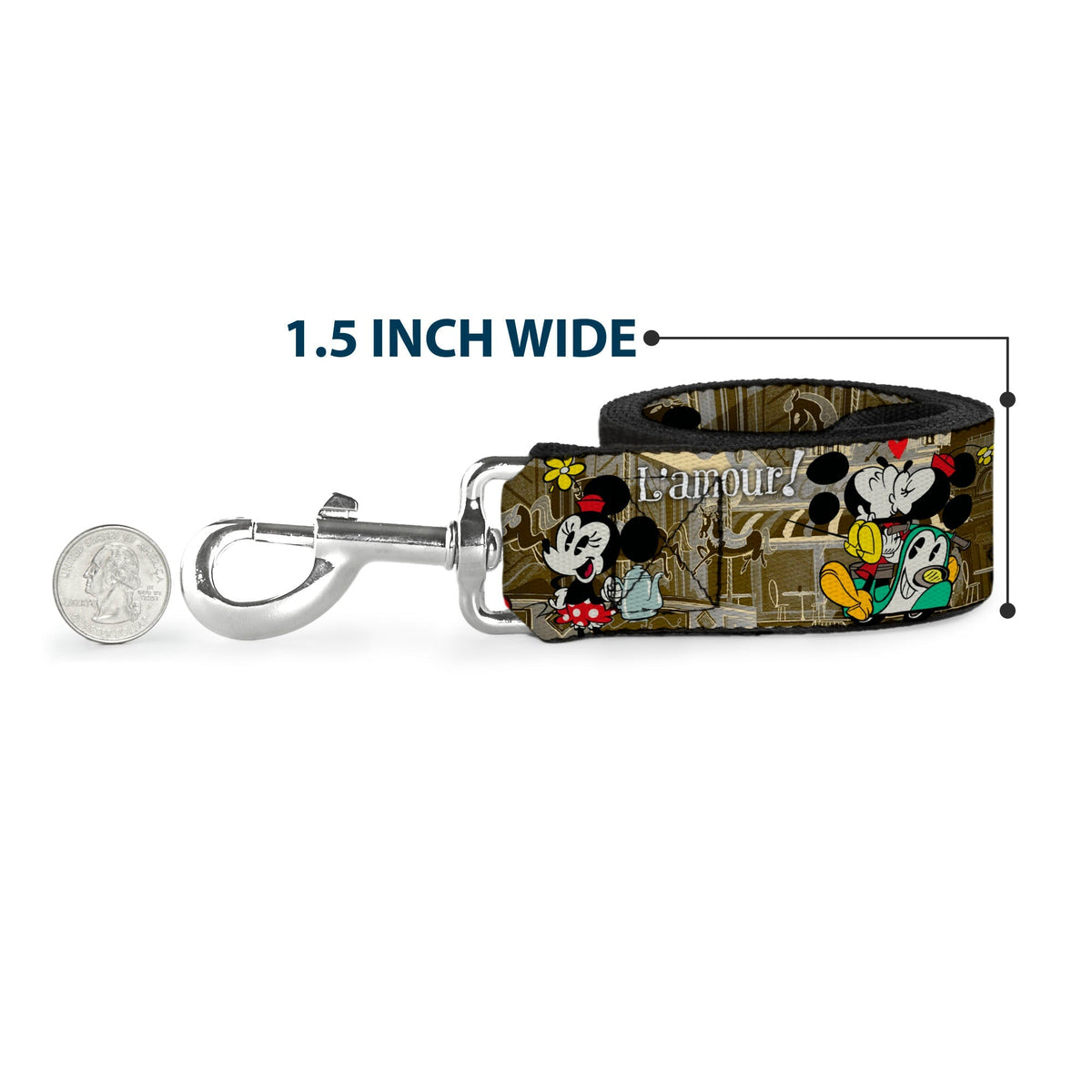 Dog Leash - Mickey & Minnie Croissant de Triomphe Scenes 