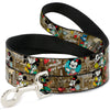 Buckle-Down Disney Mickey & Minnie Croissant De Triomphe Scenes Dog Leash