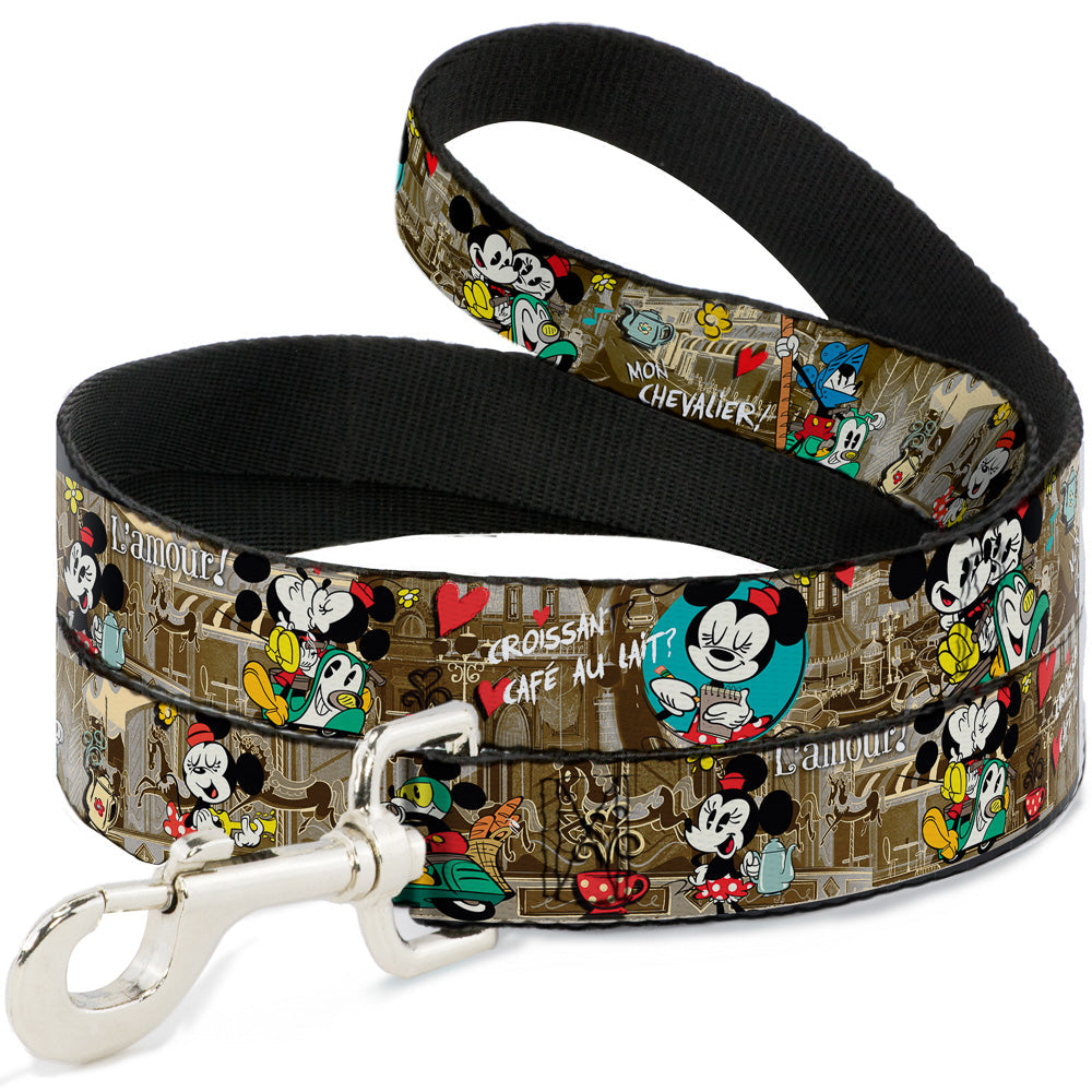Dog Leash - Mickey & Minnie Croissant de Triomphe Scenes 