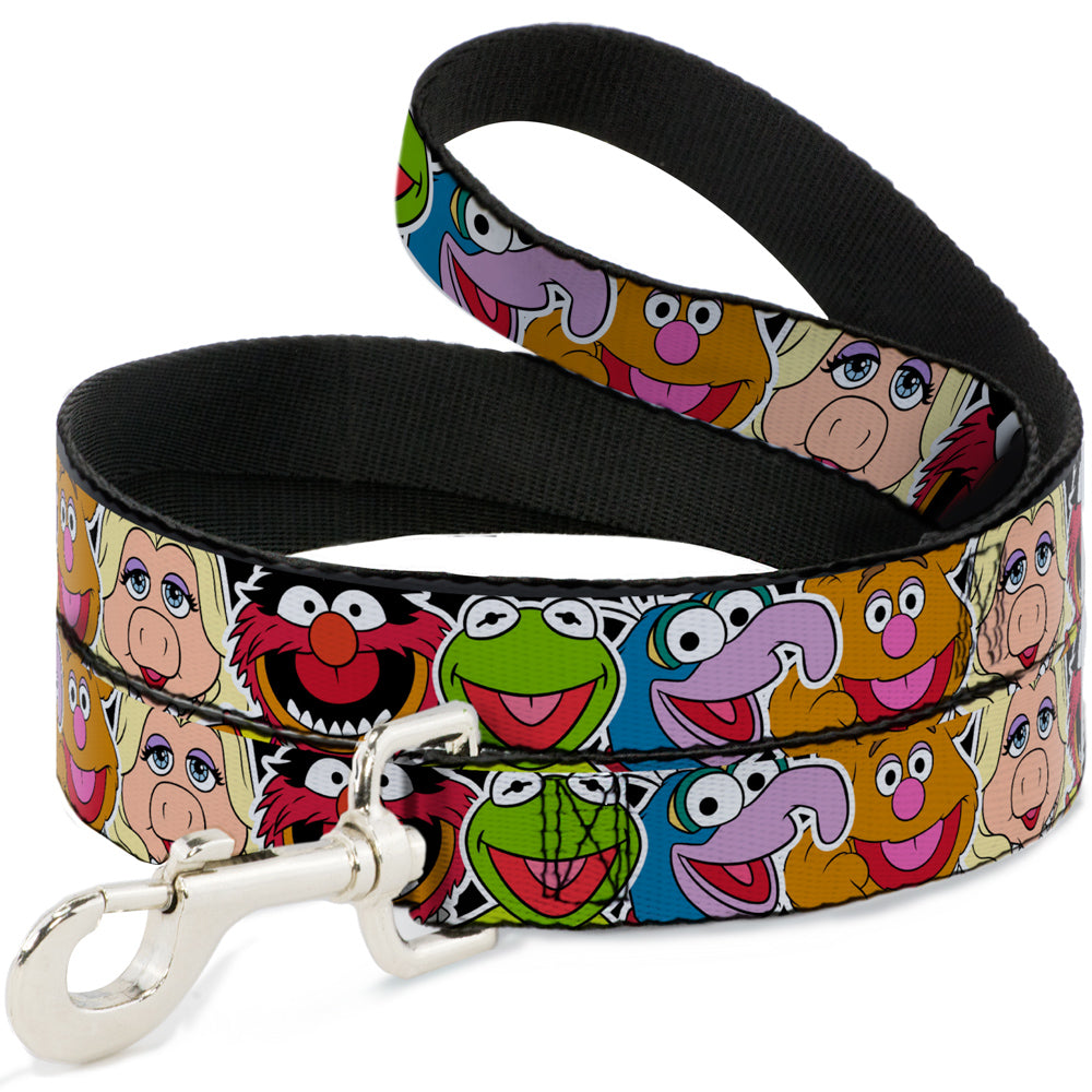Dog Leash - Muppets Faces CLOSE-UP Black 