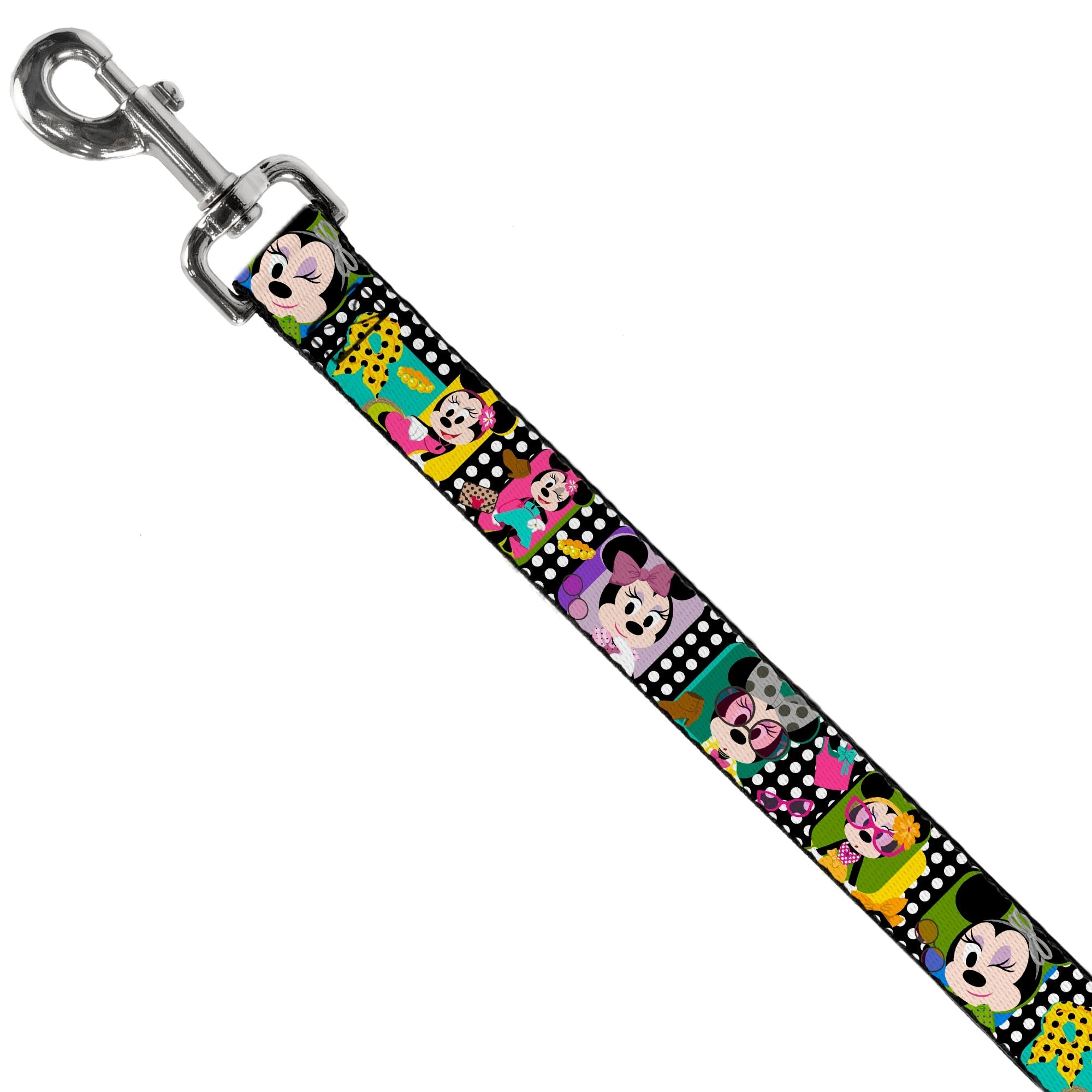 Dog Leash - Mini Minnie Fashion Poses/Polka Dot Black/White/Multi Color 