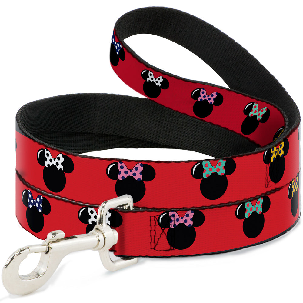 Dog Leash - Minnie Mouse Silhouette Red/Black/Polka Dot 