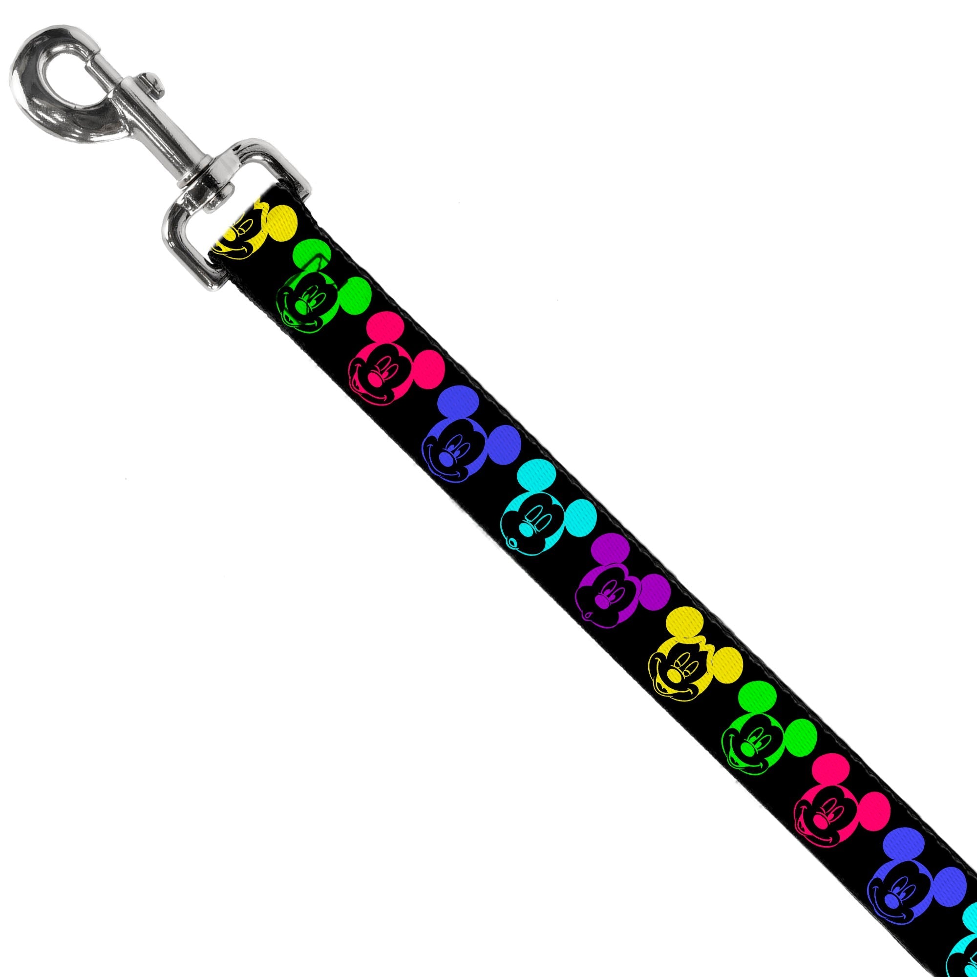 Dog Leash - Mickey Expressions Black/Multi Neon 