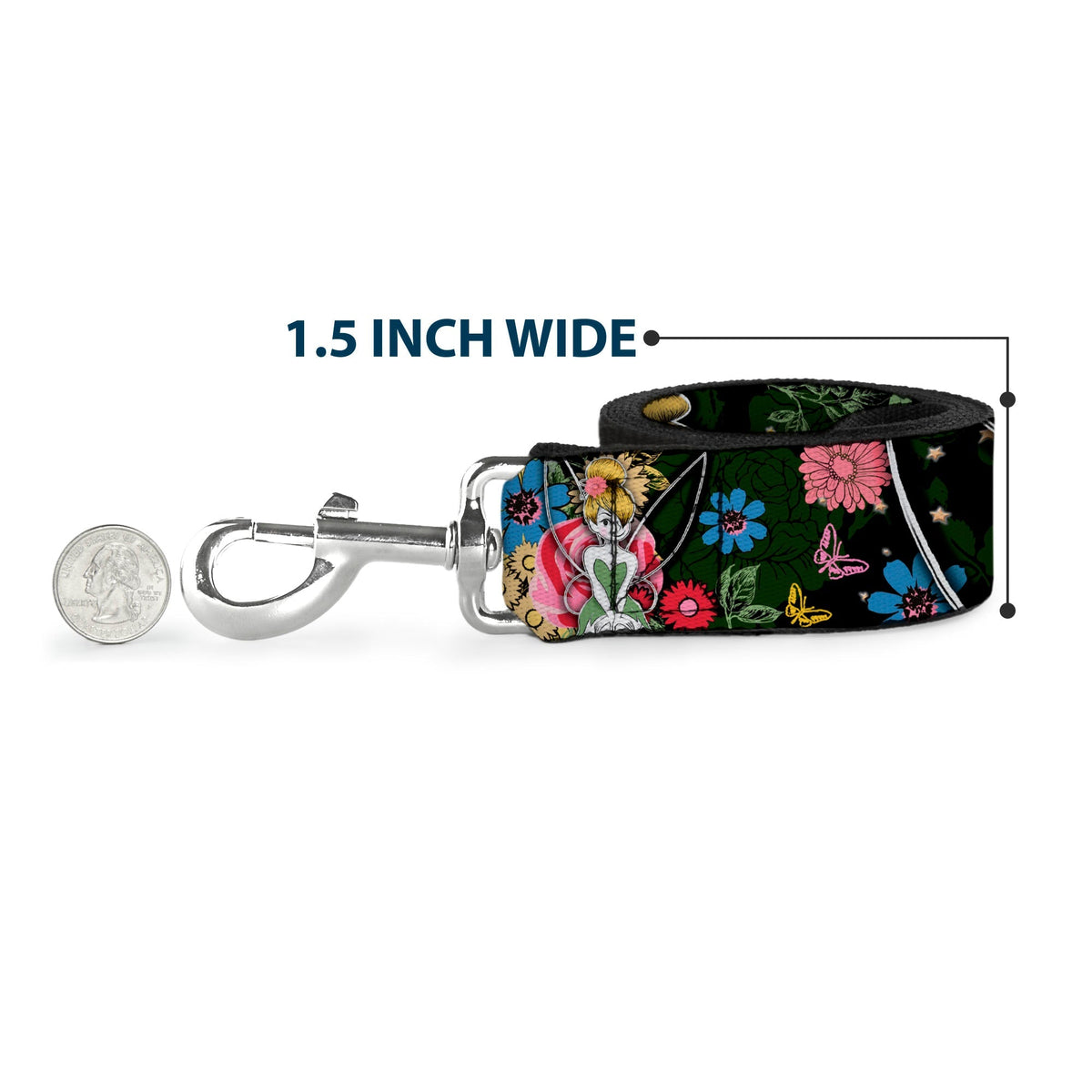 Dog Leash - Moana Hugging Pua Pose and Tropical Flora Beige 