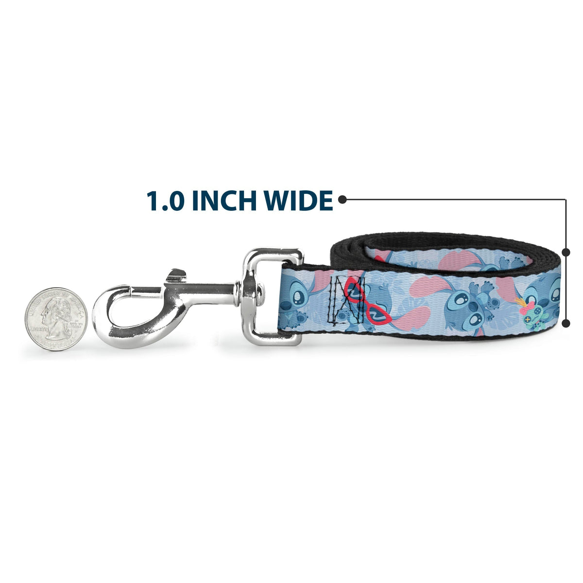 Dog Leash - Baby Stitch Poses Close-Up Baby Blue 