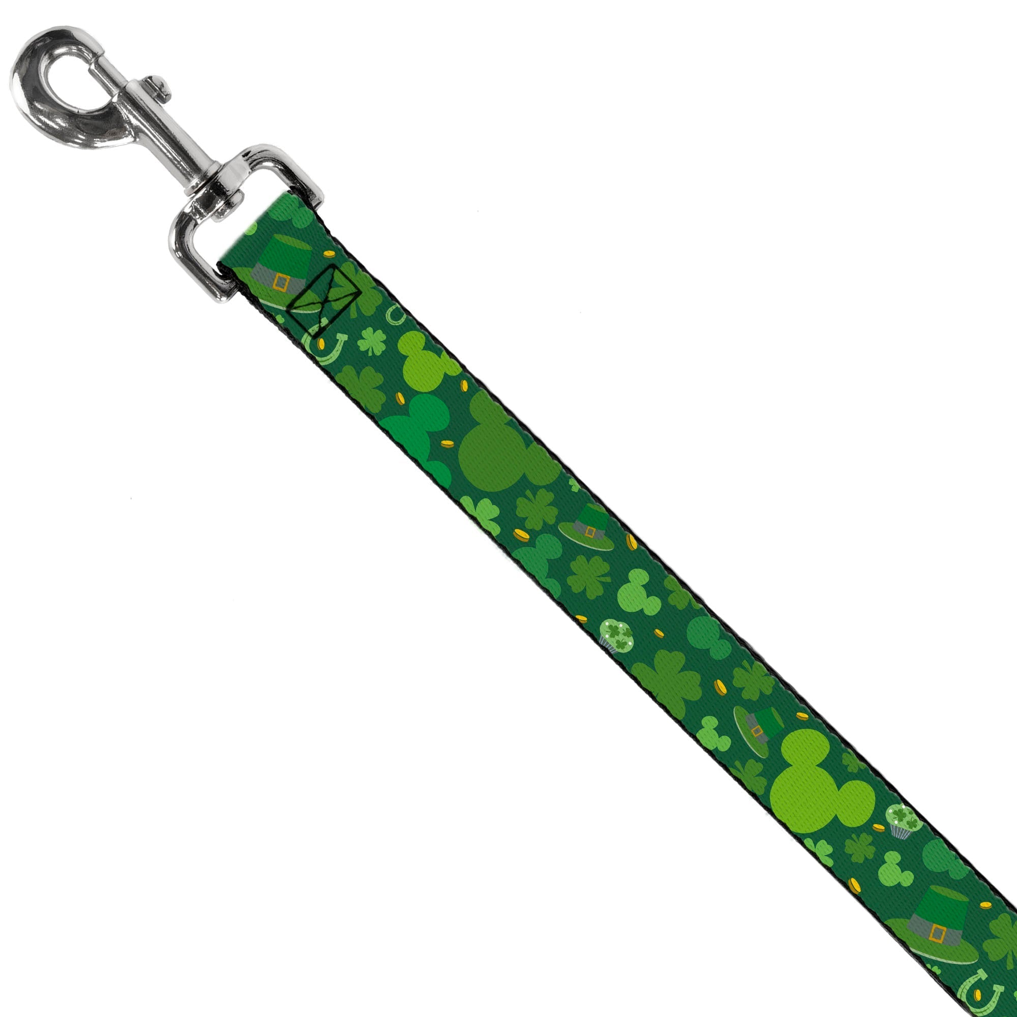 Dog Leash - St. Patricks Day Mickey Collage Greens 