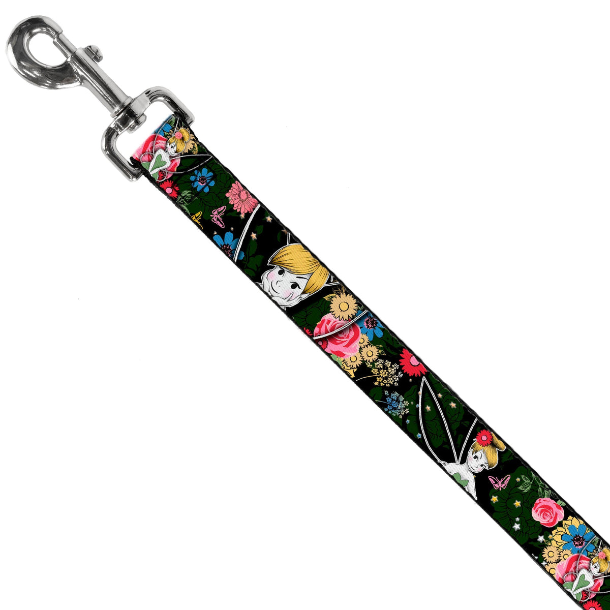 Dog Leash - Tinker Bell Poses/Sleeping Floral Collage 