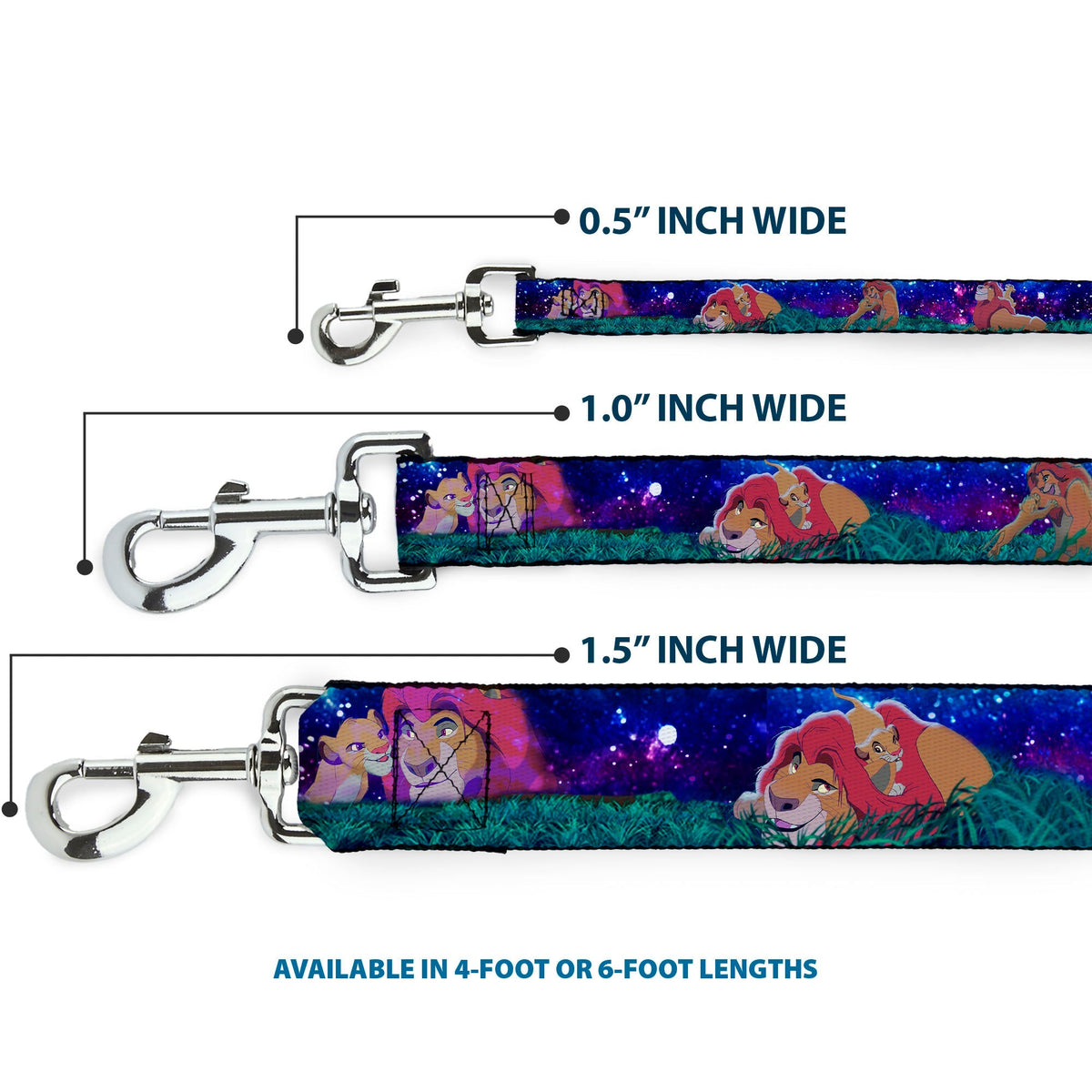 Dog Leash - Mufasa & Simba Night Poses 
