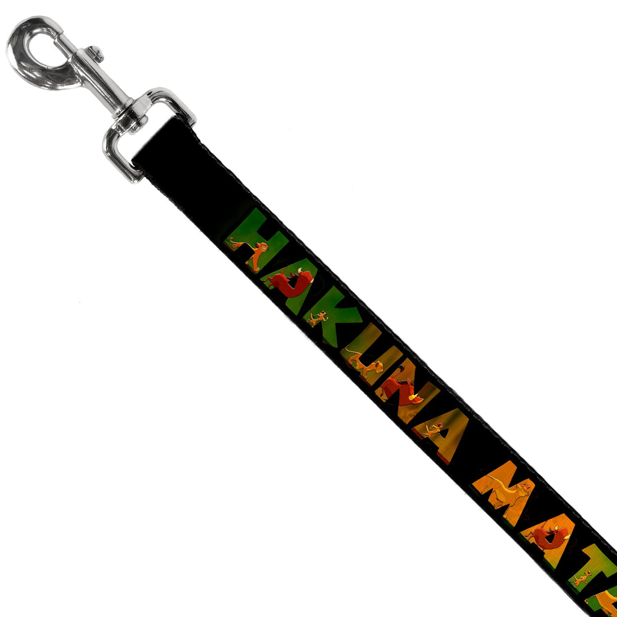 Dog Leash - HAKUNA MATATA Black/Lion King Scenes 