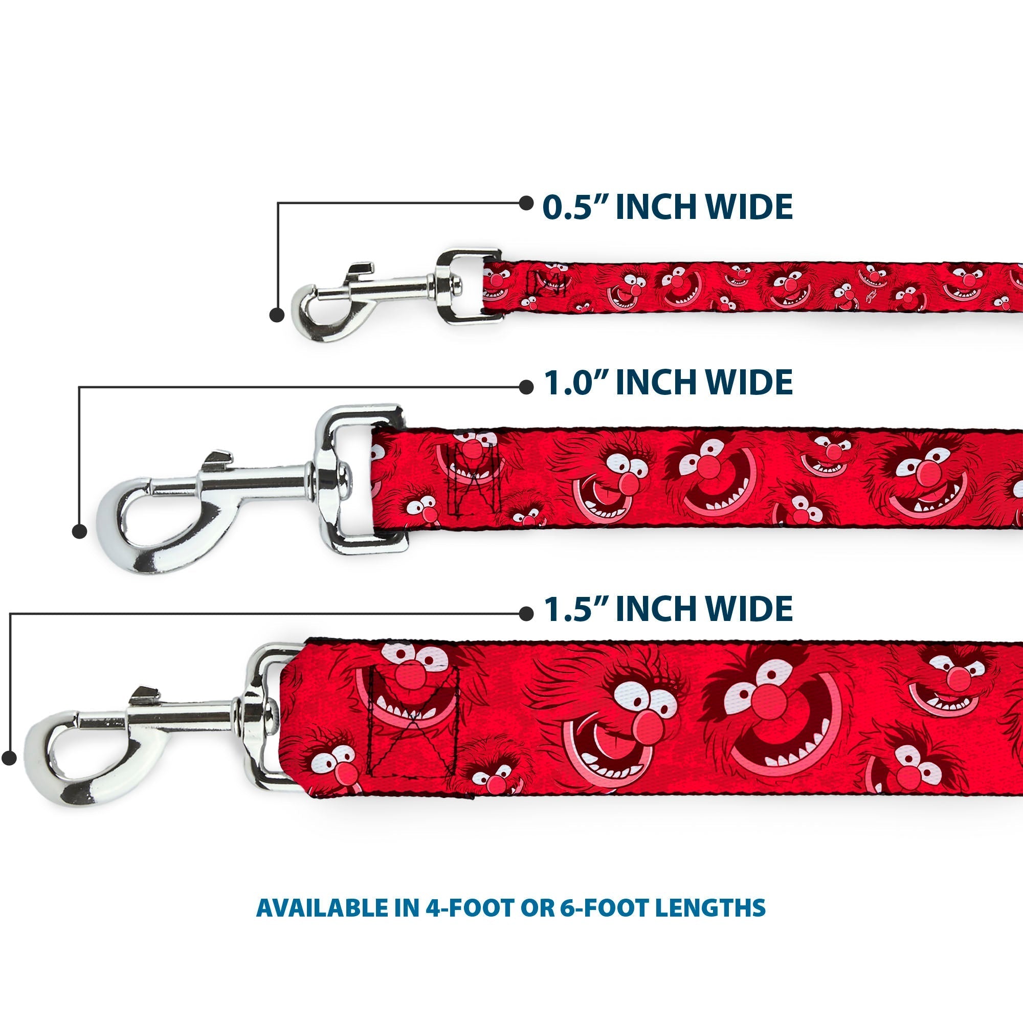 Dog Leash - Animal Expressions Scattered Reds 