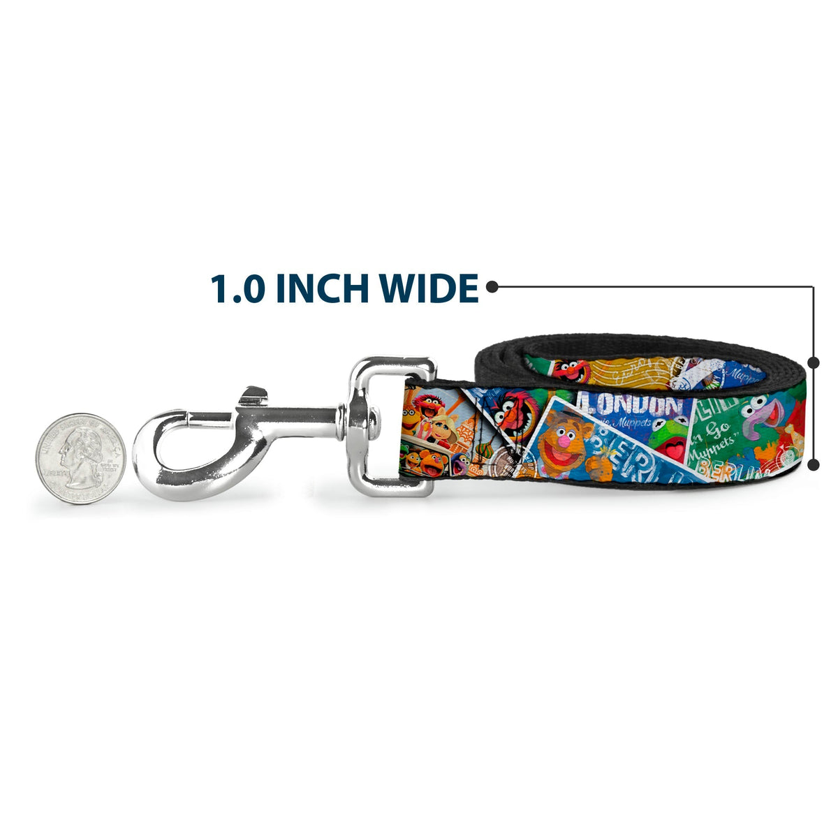 Dog Leash - Muppets Postage Stamps Stacked 