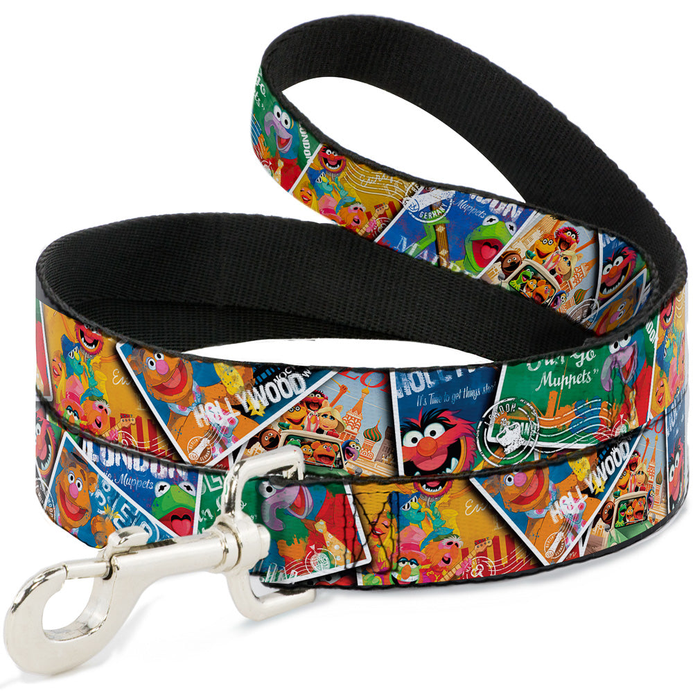 Dog Leash - Muppets Postage Stamps Stacked 