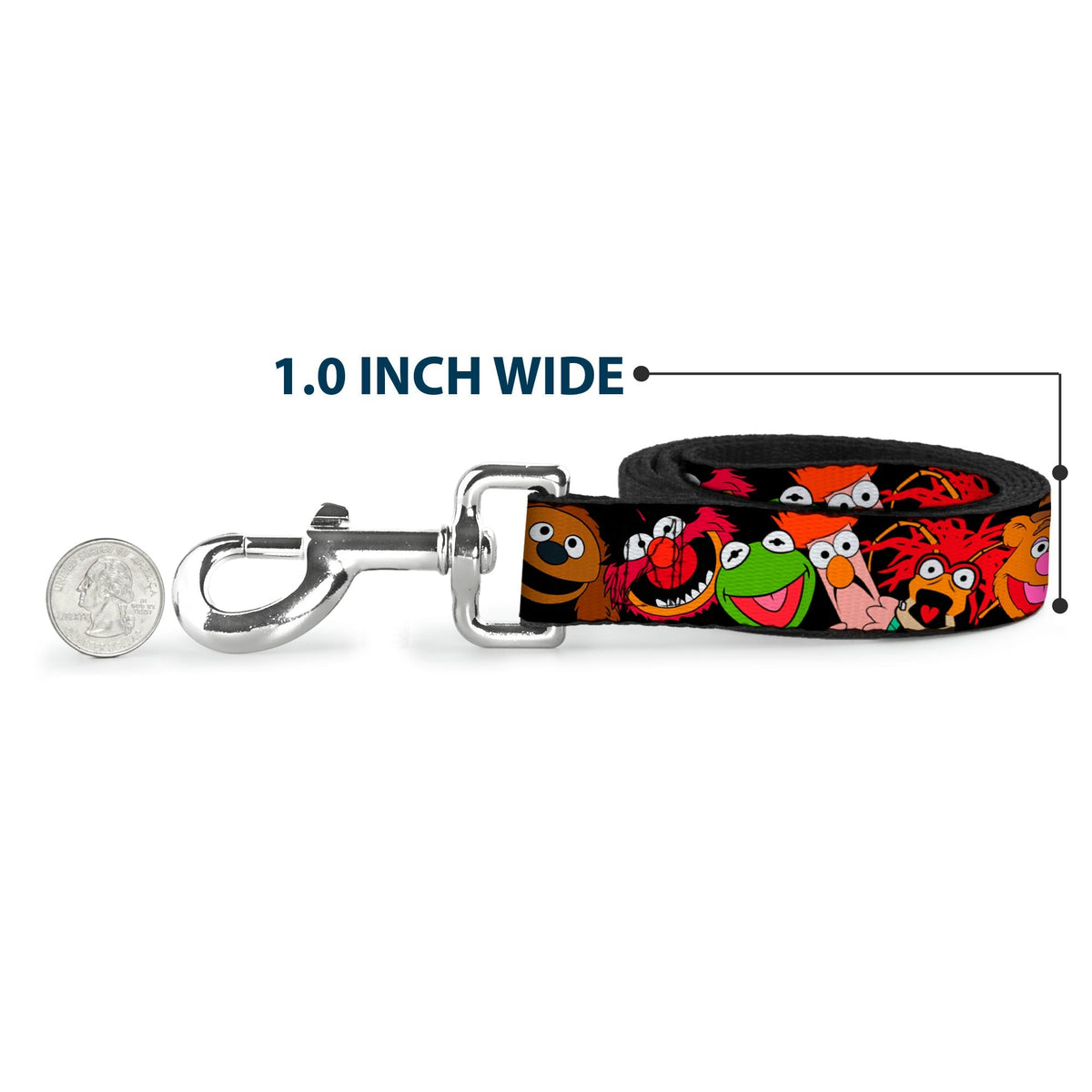Dog Leash - Muppets Faces Black 