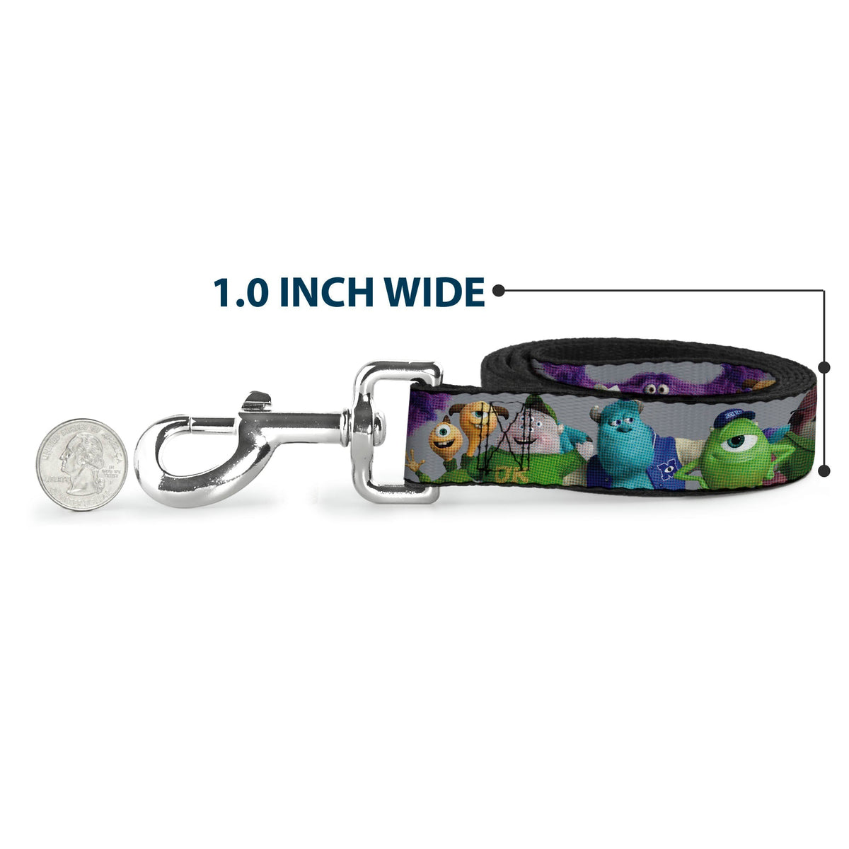Dog Leash - Monsters University Character Lineup Gray 