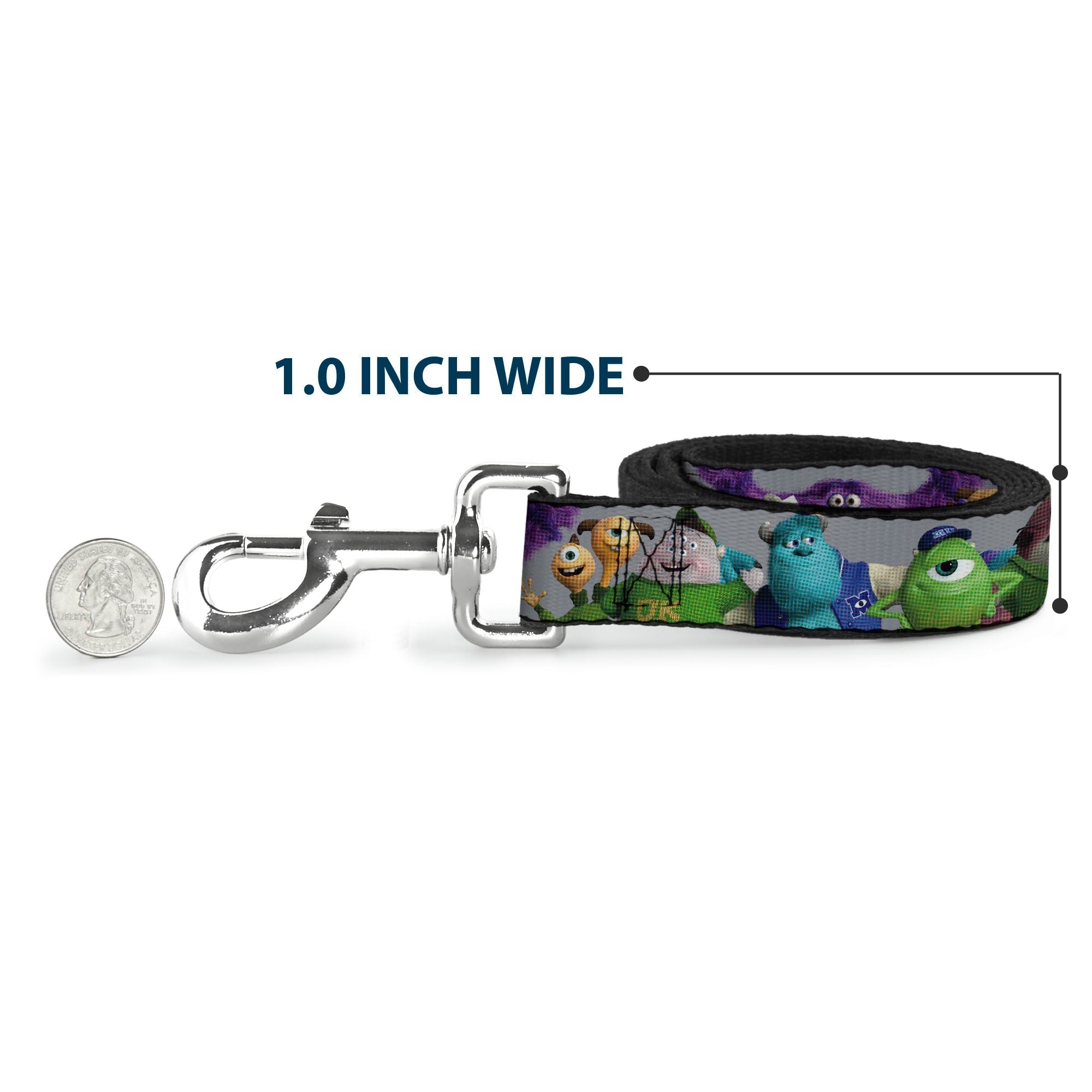 Dog Leash - Monsters University Character Lineup Gray 