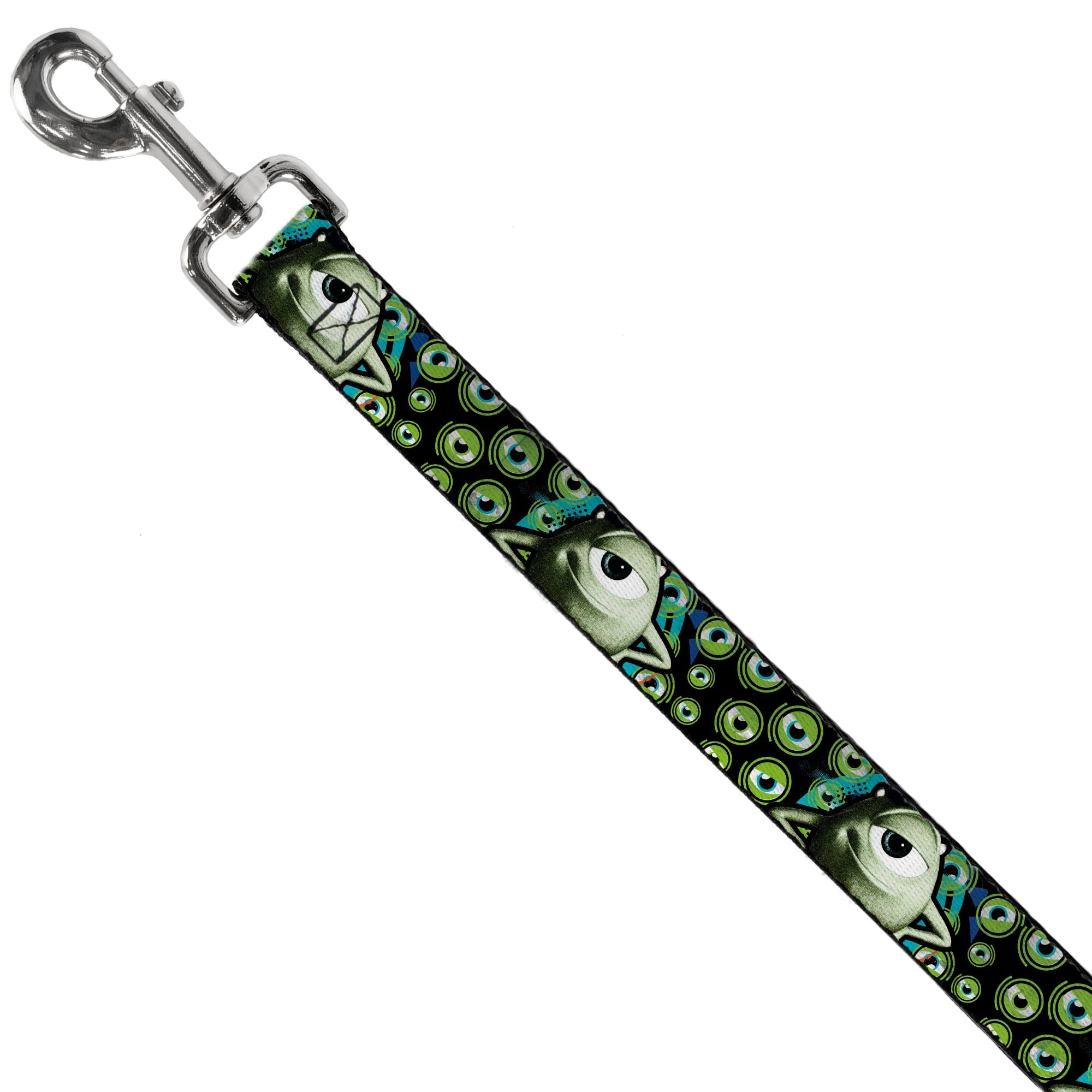 Dog Leash - Mike Poses/Eyeballs Black/Greens 