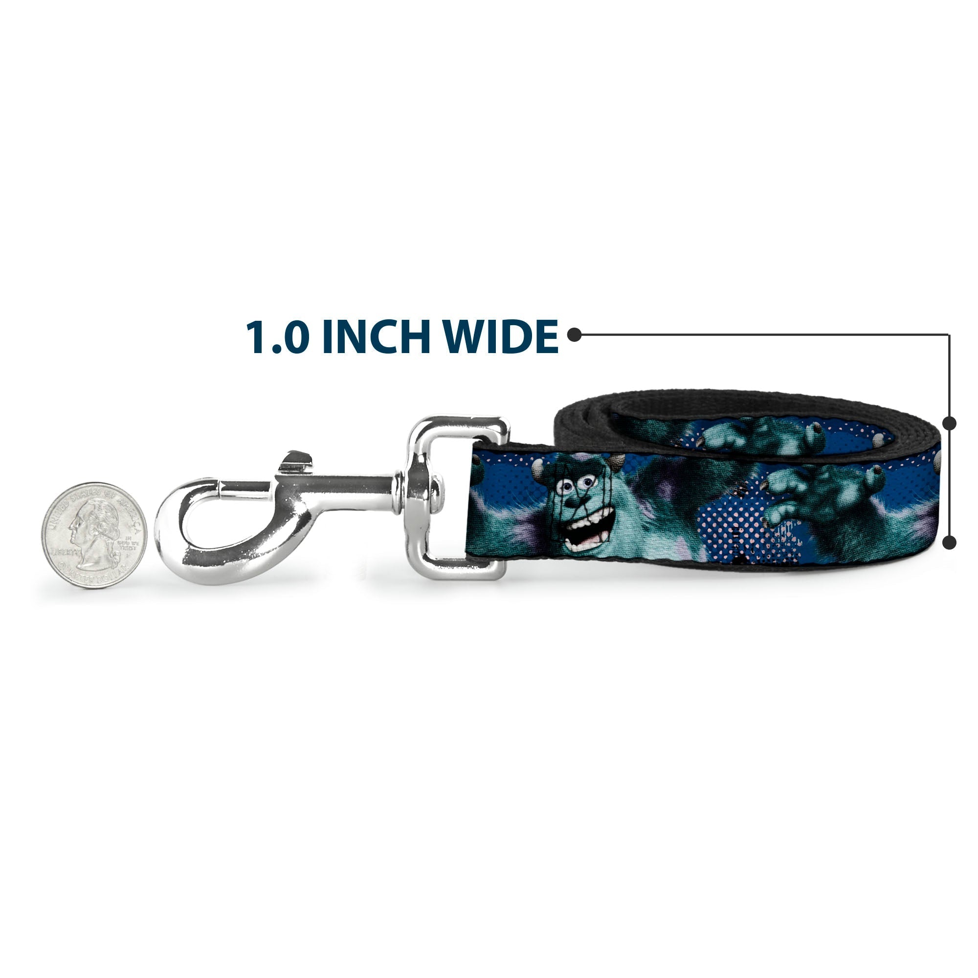 Dog Leash - Sulley Scare Pose/Dots Blues/White 