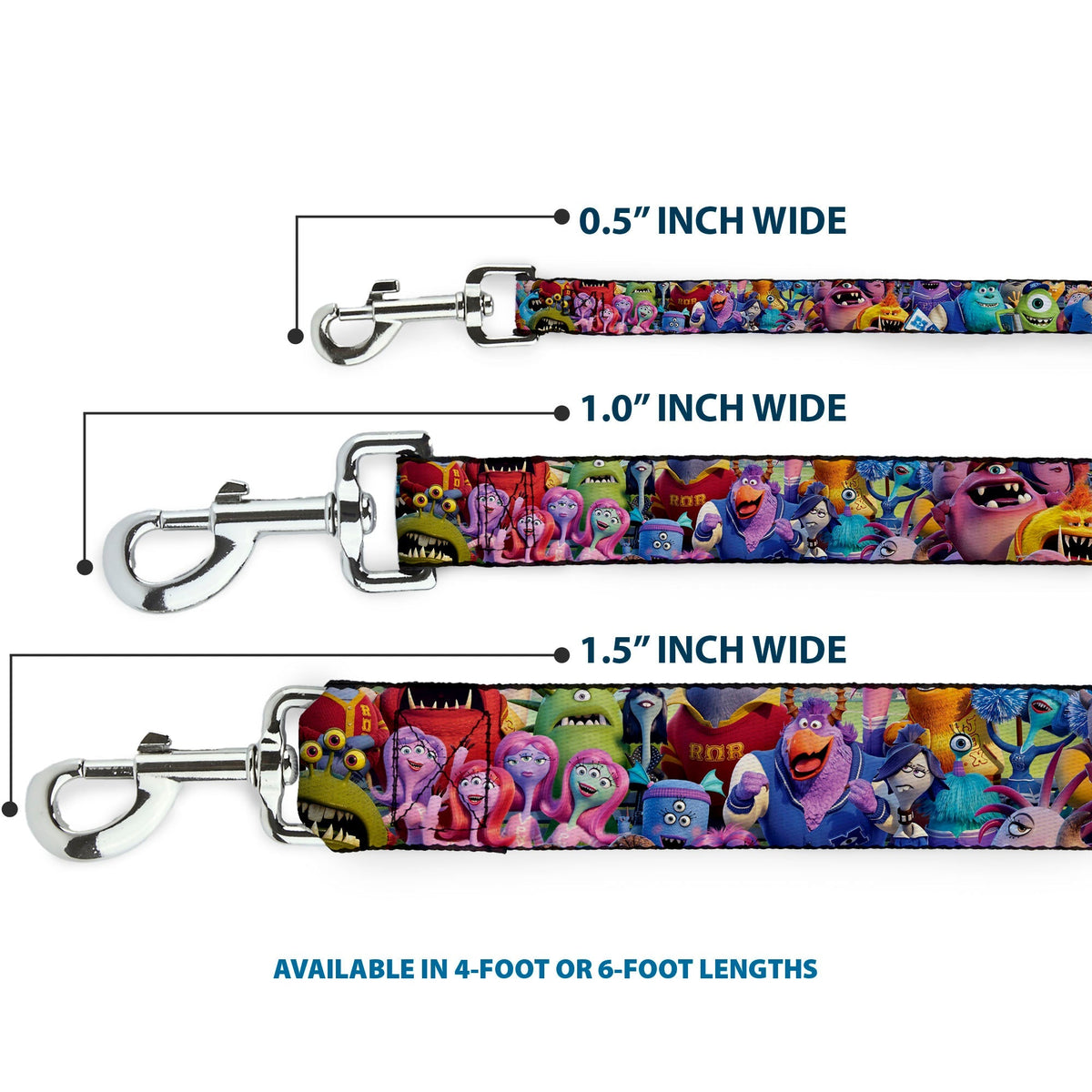 Dog Leash - Monsters University Monsters Stacked 