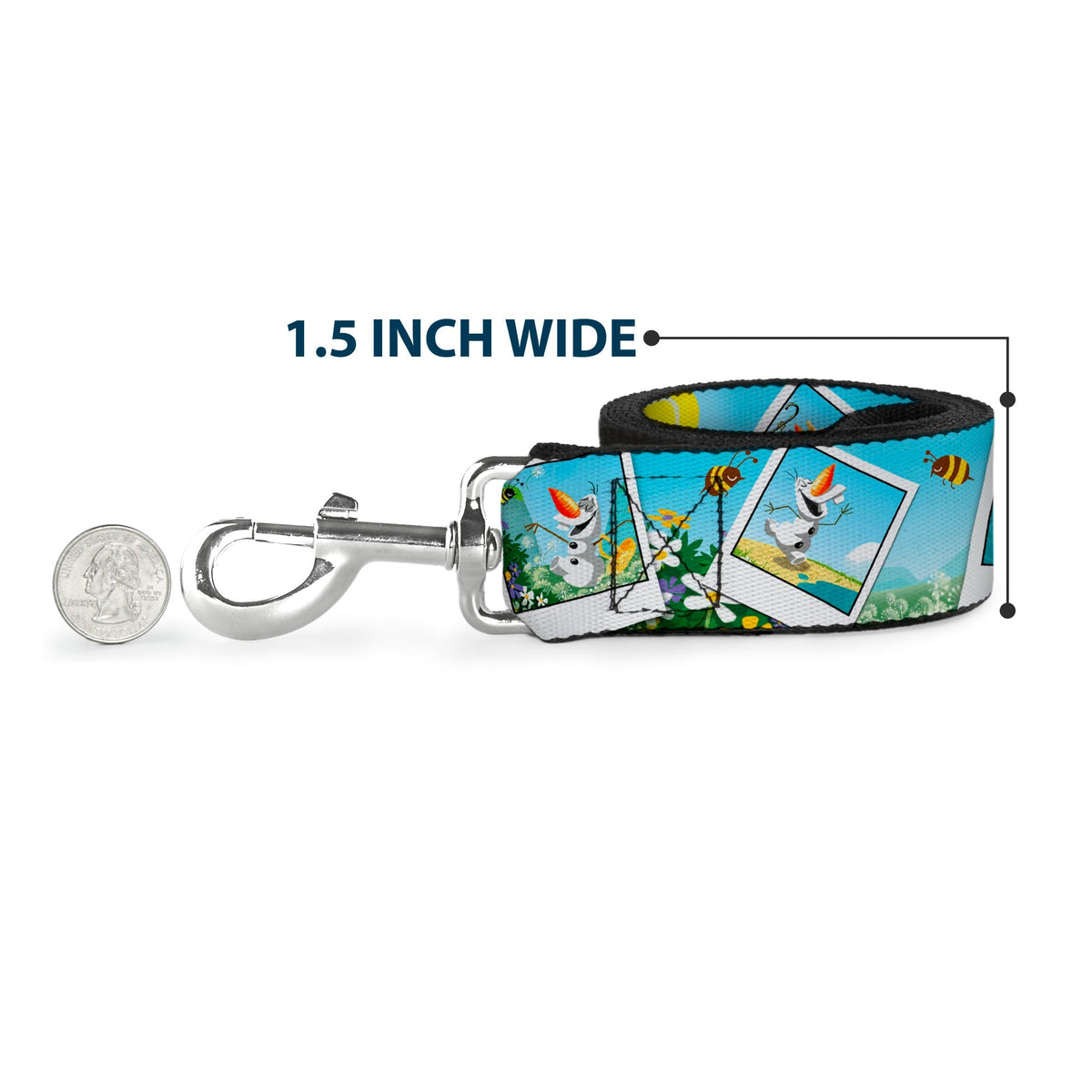 Dog Leash - Stitch Snacking Poses Black/Blue 