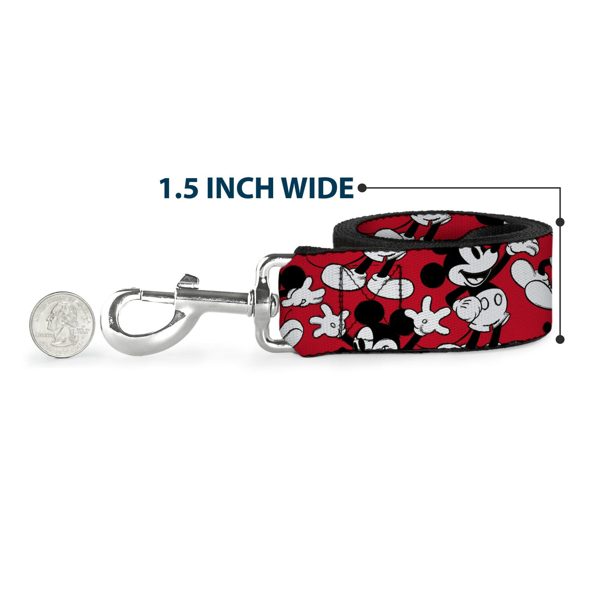 Dog Leash - Minnie Mouse Polka Dots Red/White 