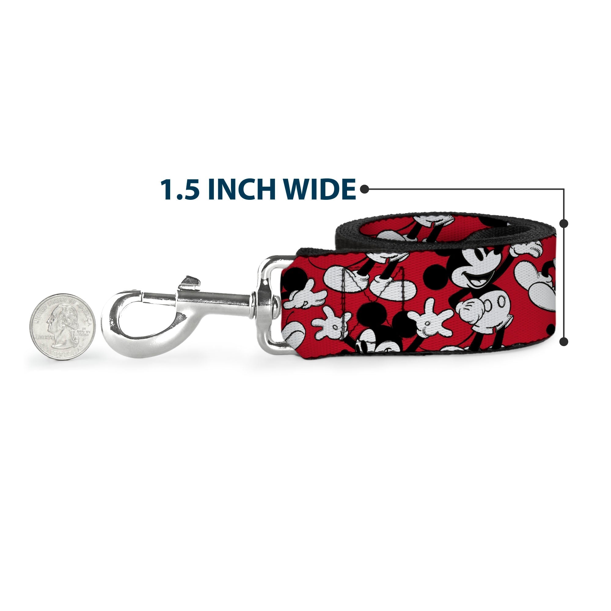 Dog Leash - Minnie Mouse Polka Dots Red/White 