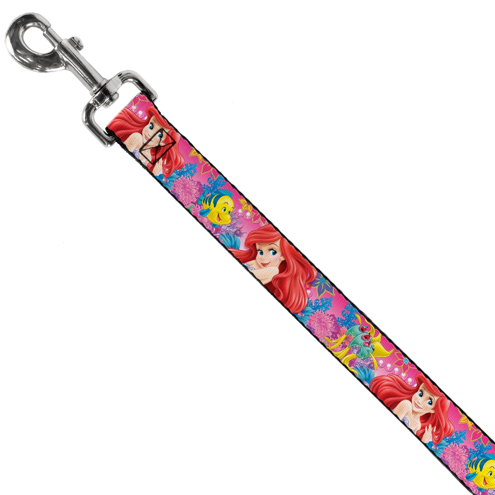 Dog Leash - Ariel/Flounder/Fish Trio Poses Pinks