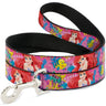 Dog Leash - Ariel/Flounder/Fish Trio Poses Pinks