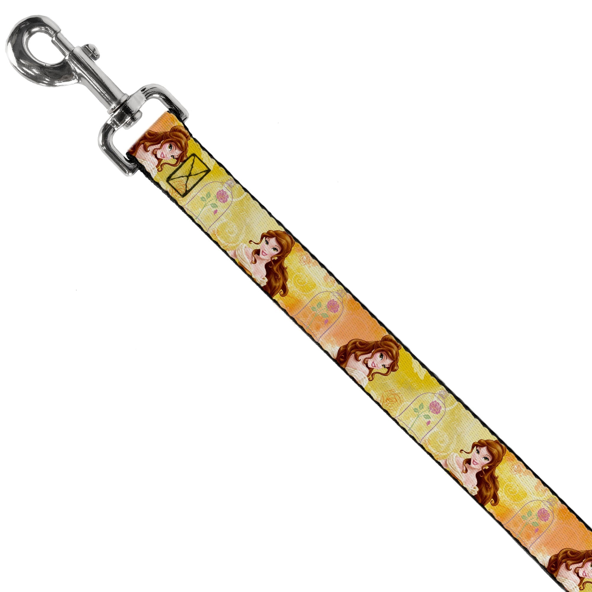 Dog Leash - Belle Poses/Enchanted Rose/Story Script Yellow/Pinks 