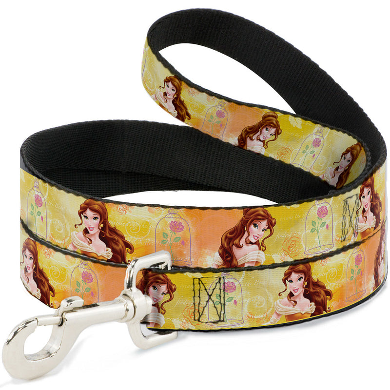Dog Leash - Belle Poses/Enchanted Rose/Story Script Yellow/Pinks 