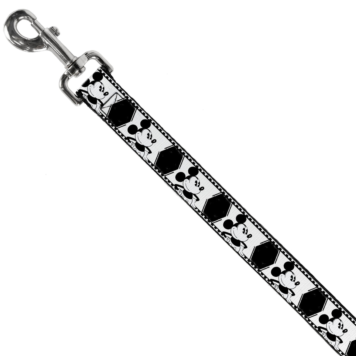 Dog Leash - Mickey Standing Pose Film Strip White/Black 